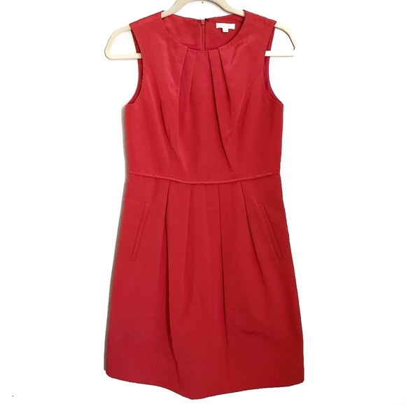 Shoshanna Dresses & Skirts - Shoshanna Dress Size 4 Red Orange Sleeveless Pleated